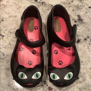 Mini Melissa Black Cat Shoes